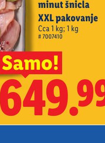 Sveža pileća minut šnica