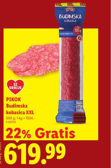 Pikok Budimska kobasica XXL