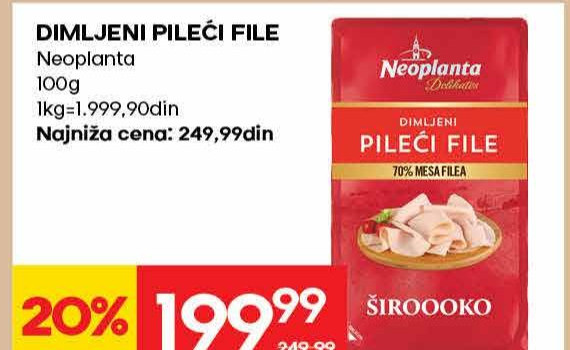 DIMLJENI PILEĆI FILE Neoplanta 100g