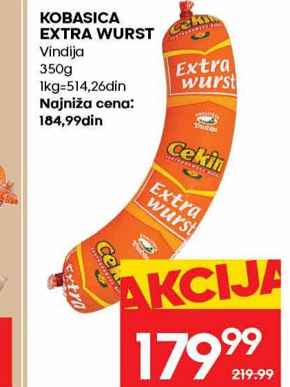 KOBASICA EXTRA WURST Vindija 350g