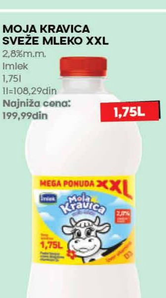 MOJA KRAVICA SVEŽE MLEKO XXL 2,6%m.m.