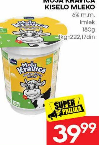 MOJA KRAVICA KISELO MLEKO 6% m.m.