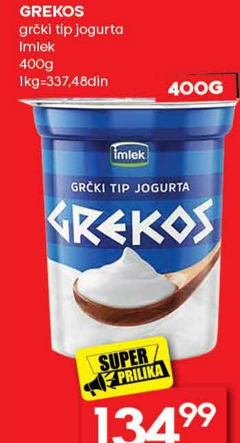 GREKOS grčki tip jogurta Imlek 400g