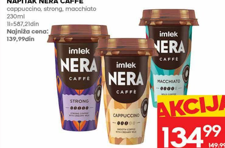 NAPITAK NERA CAFFÉ cappuccino, strong, macchiato 230ml