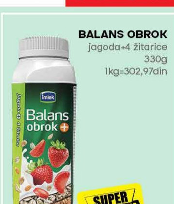 BALANS OBROK jagoda+4 žitarice 330g