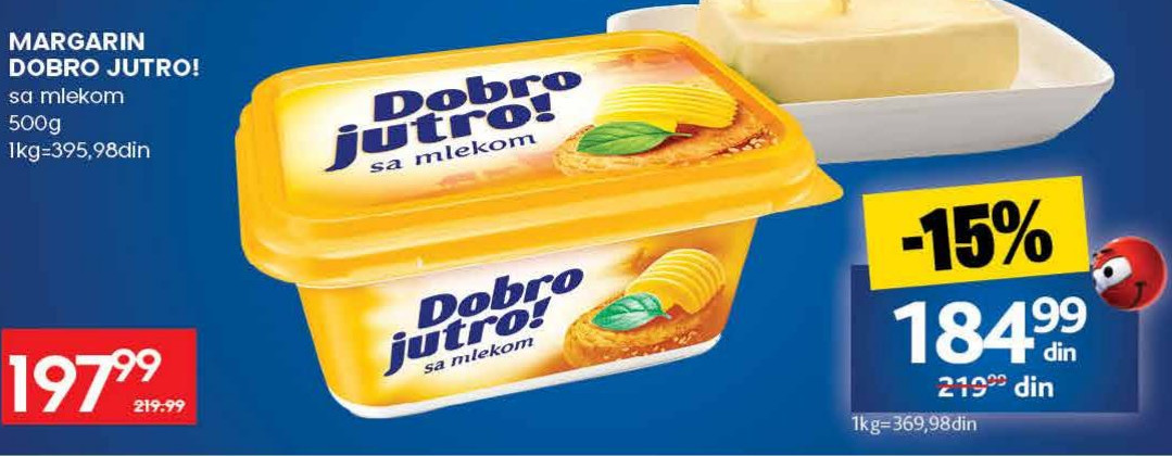 MARGARIN DOBRO JUTRO! sa mlekom 500g