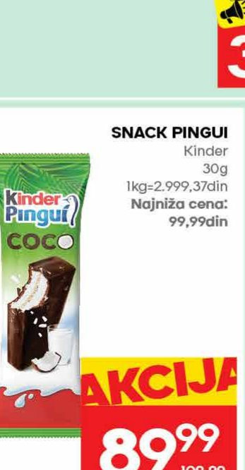 SNACK PINGUI Kinder 30g