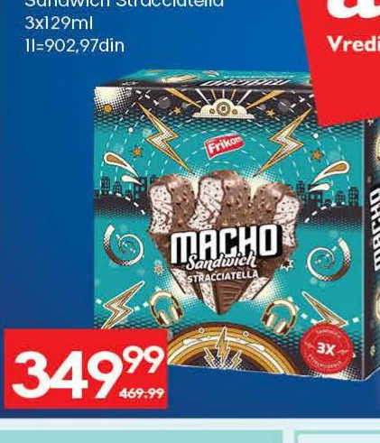 SLADOLED MACHO Sandwich Stracciatella