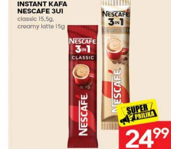 INSTANT KAFA NESCAFE 3UI