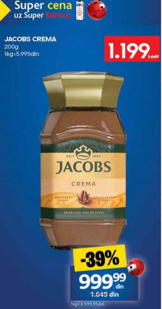 JACOBS CREMA 200g