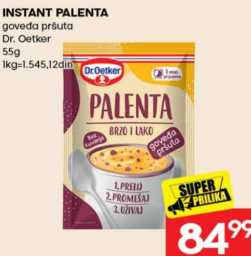 INSTANT PALENTA goveda pršuta Dr. Oetker 55g