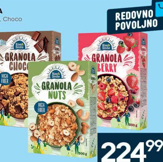 GRANOLA Nuts, Berry, Choco Rise&Smile 300g