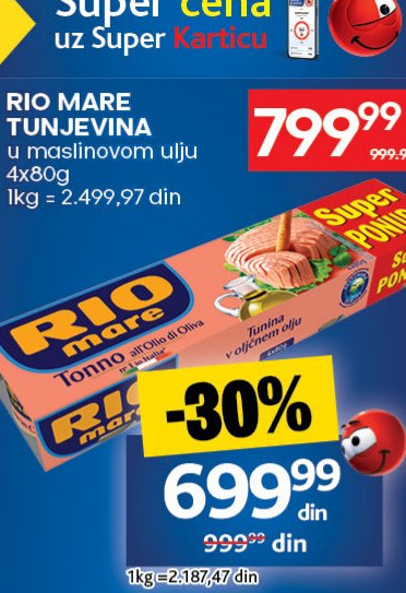 RIO MARE TUNJEVINA u maslinovom ulju