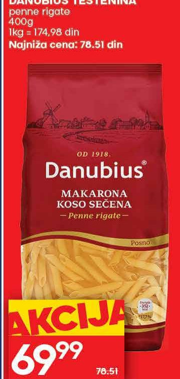 DANUBIUS TESTENINA penne rigate