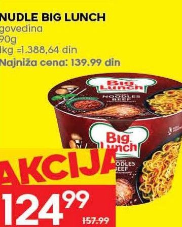 Nudle Big Lunch govedina