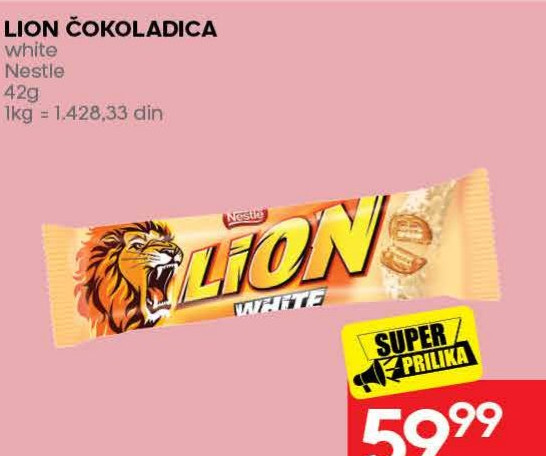 LION ČOKOLADICA white
