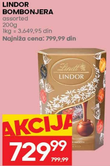LINDOR BOMBONJERA assorted 200g