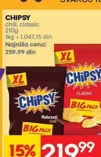 Chipsy chili classic