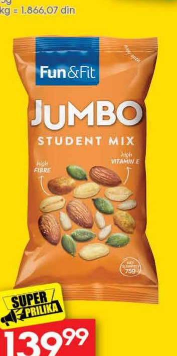 JUMBO STUDENT MIX Fun&Fit 75g