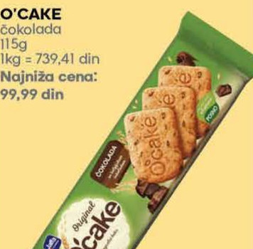 O'CAKE čokolada 115g