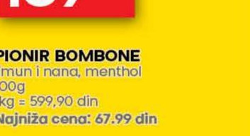 PIONIR BOMBONE limun nana mentol 100g