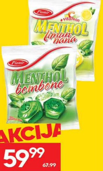 PIONIR MENTHOL bombone