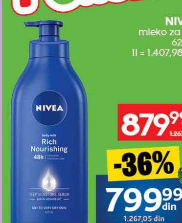 NIVEA mleko za telo