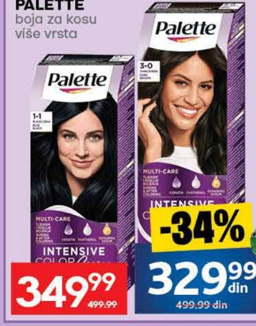 Palette boja za kosu