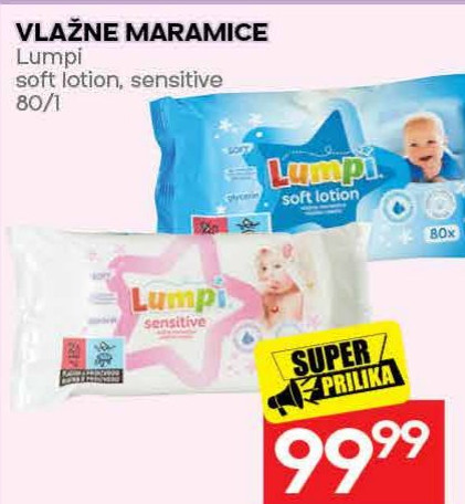 VLAŽNE MARAMICE Lumpi soft lotion, sensitive 80/1