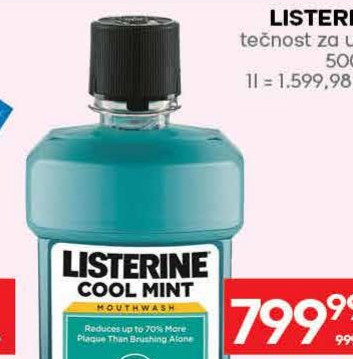 LISTERINE tečnost za usta 500ml