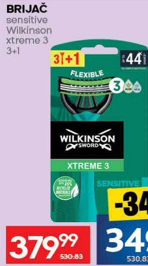 BRIJAČ sensitive Wilkinson xtreme 3 3+1
