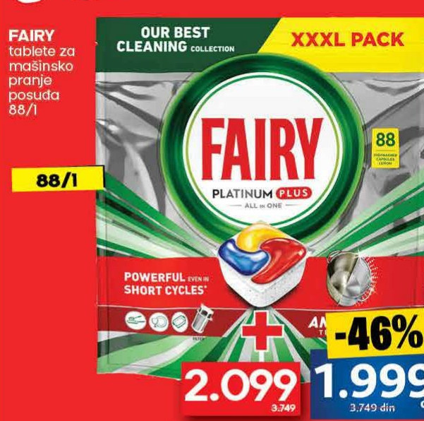 FAIRY tablete za mašinsko pranje posuda 88/1