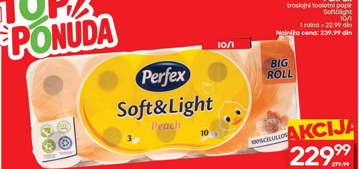 PERFEX troslojni toaletni papir Soft&light 10/1