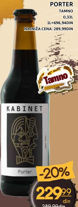 KABINET PORTER TAMNO