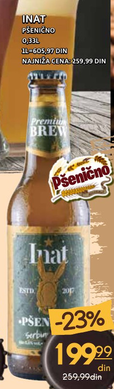 INAT PSENIČNO 0,33L