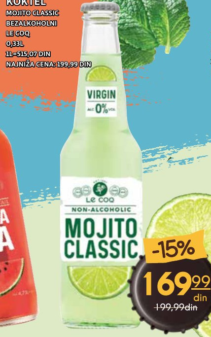 KOKTEL MOJITO CLASSIC BEZALKOHOLNI