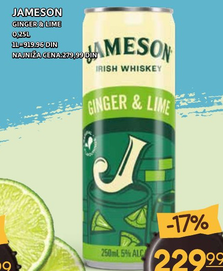 JAMESON GINGER & LIME