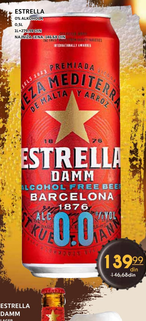 ESTRELLA DAMM ALCOHOL FREE BEER BARCELONA