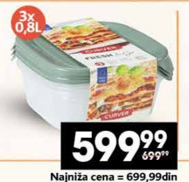 KUTIJA ZA HRANU 3x 0,8L