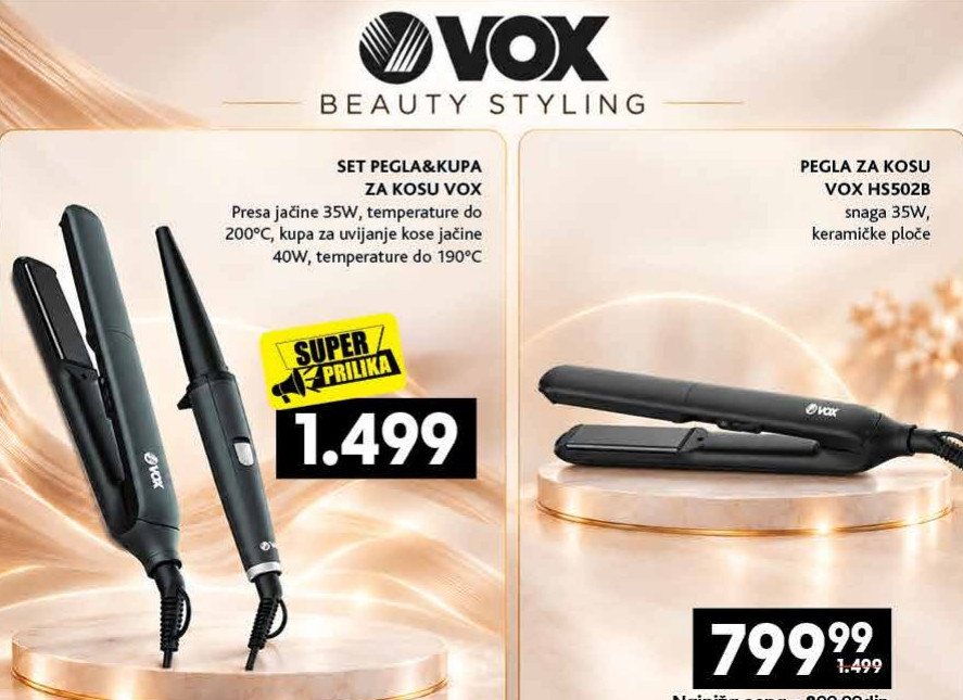 SET PEGLA&KUPA ZA KOSU VOX
