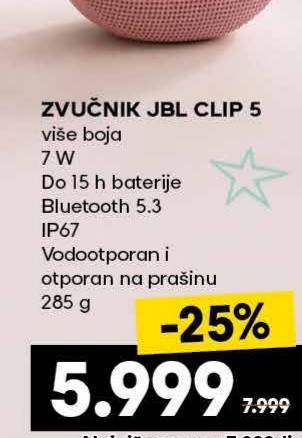 ZVUČNIK JBL CLIP 5