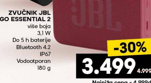 ZVUČNIK JBL GO ESSENTIAL 2