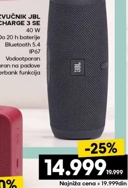 ZVUČNIK JBL CHARGE 3 SE