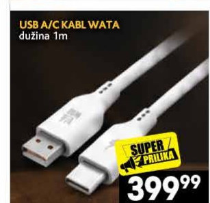 USB A/C KABL WATA dužina 1m
