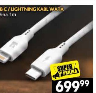 USB C / LIGHTNING KABL WATA dužina 1m