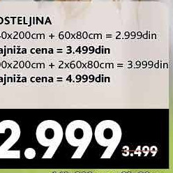 Posteljina 140x200cm + 60x80cm