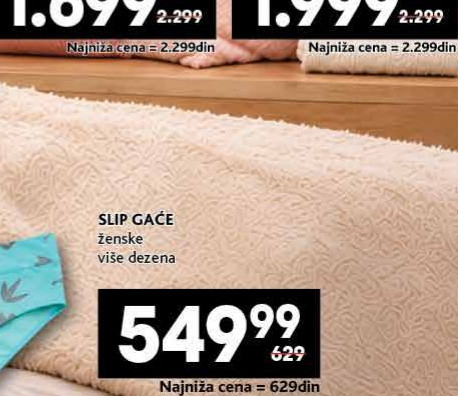 SLIP GAĆE ženske više dezena