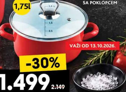 EMAJIRANA ŠERPA SA POKLOPČEM 1,75l