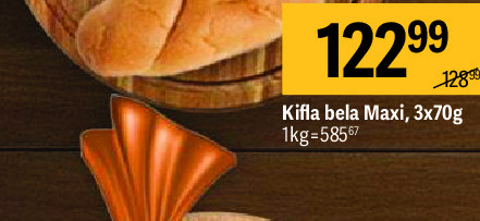 Kifla bela Maxi, 3x70g