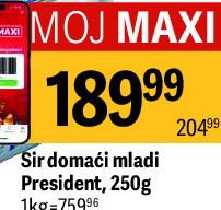 Sir domaći mladi President, 250g